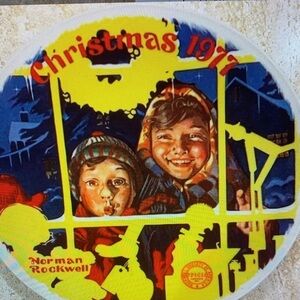 Norman Rockwell Knowles Christmas 1977 Plate - Official Rockwell Society